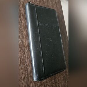 Black Leather Bugatti Italy Card, Change, Passport Travel Holder